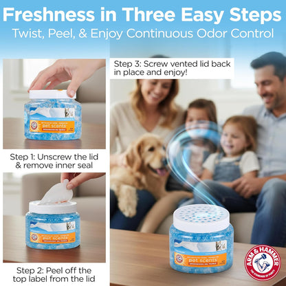 Arm & Hammer Pet Scents Deodorizing Gel Beads – Worry-Free Bathroom Odor Neutralizer for Cat Owners and Families