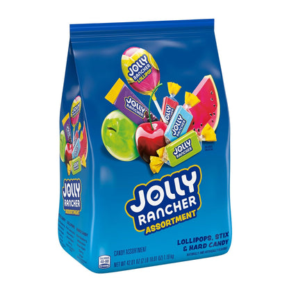 assorted bold fruit flavors (cherry, green apple, watermelon, grape, lemon, blue raspberry) for broad appeal