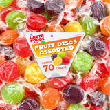 Assorted Fruit Discs | 1 Pound Bag - Approx. 70 Count | Hard Candy | Candy Bowl Display