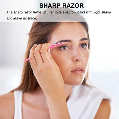 AstraBeauty Multi-Use Brow and Face Razor – Replace Three Tools with One, Bulk Pack for Shared Use