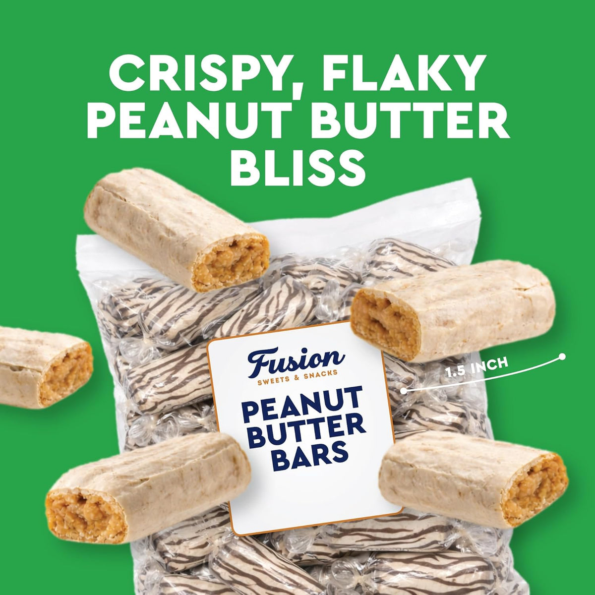 Atkinson's Peanut Butter Bars Candy – Picnic and Park Snack, Individually Wrapped Old-Fashioned Peanut Butter Treats for On-the-Go, 1 lb Bag