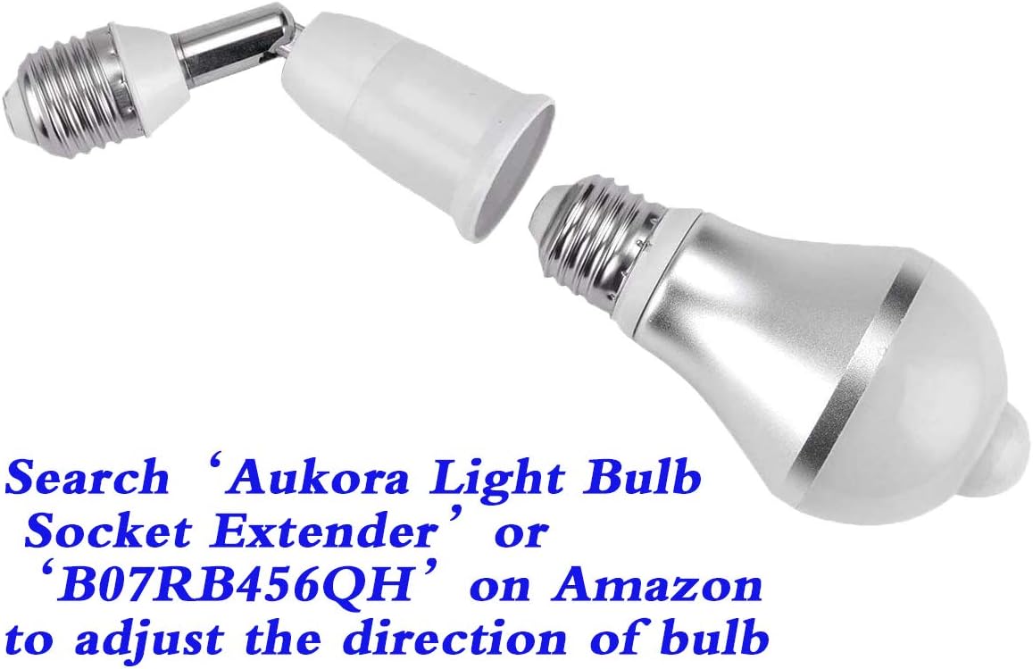 Aukora Motion Sensor Light Bulbs – Clean Design Screw In Lighting for Clutter Free Minimalist Hallways and Entryways
