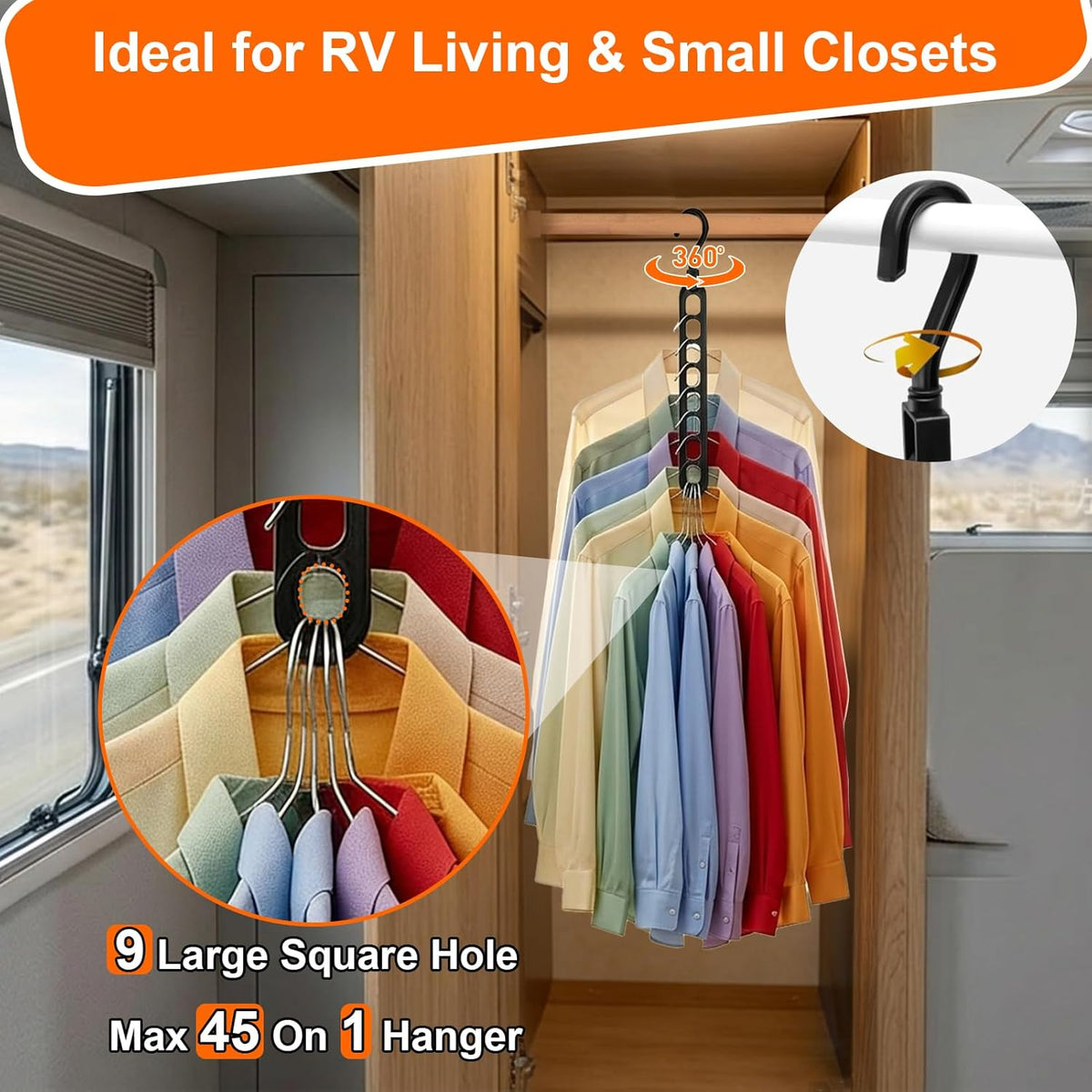 Aurora Living Space-Saving Hangers – Birthday Gift for Her, Stylish Dorm Room Essential She Will Actually Use