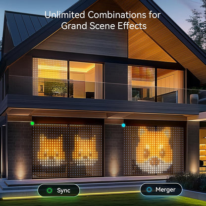 AuroraGlow Smart Curtain Lights – Bedroom Aesthetic Wall Decor, 441 LED Ambient Backdrop with Timer