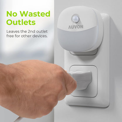 AUVON Plug in Night Light for Nursery – Warm White Motion Light for Midnight Feedings and Diaper Changes