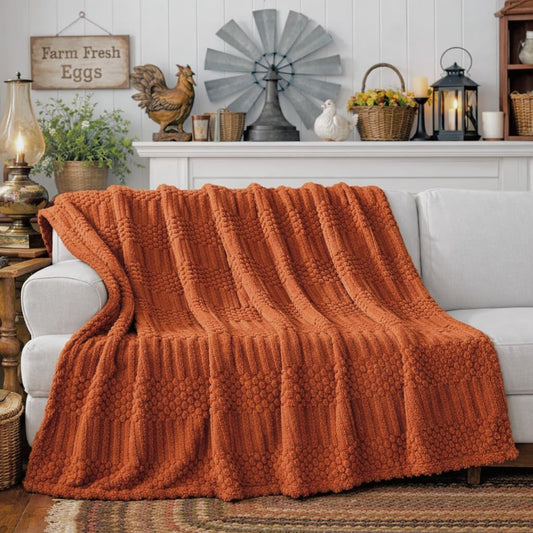 available in 4 sizes: throw 50x60, twin 60x80, queen 90x90, king 90x104 inches