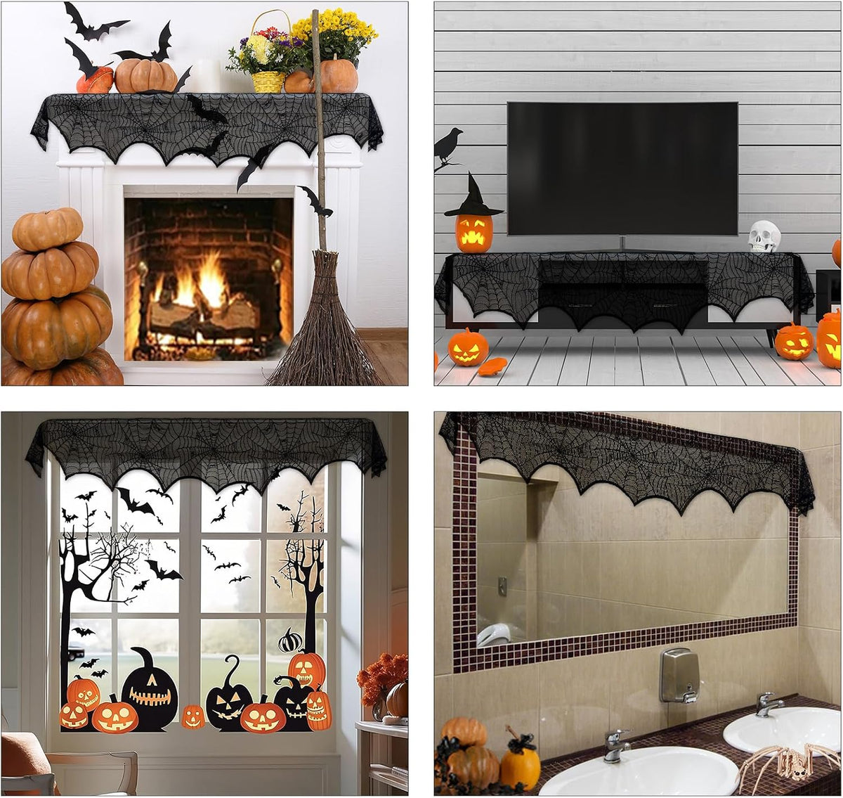 available in 6 variants: black, white, and 4 black-patterned editions for different lace densities
