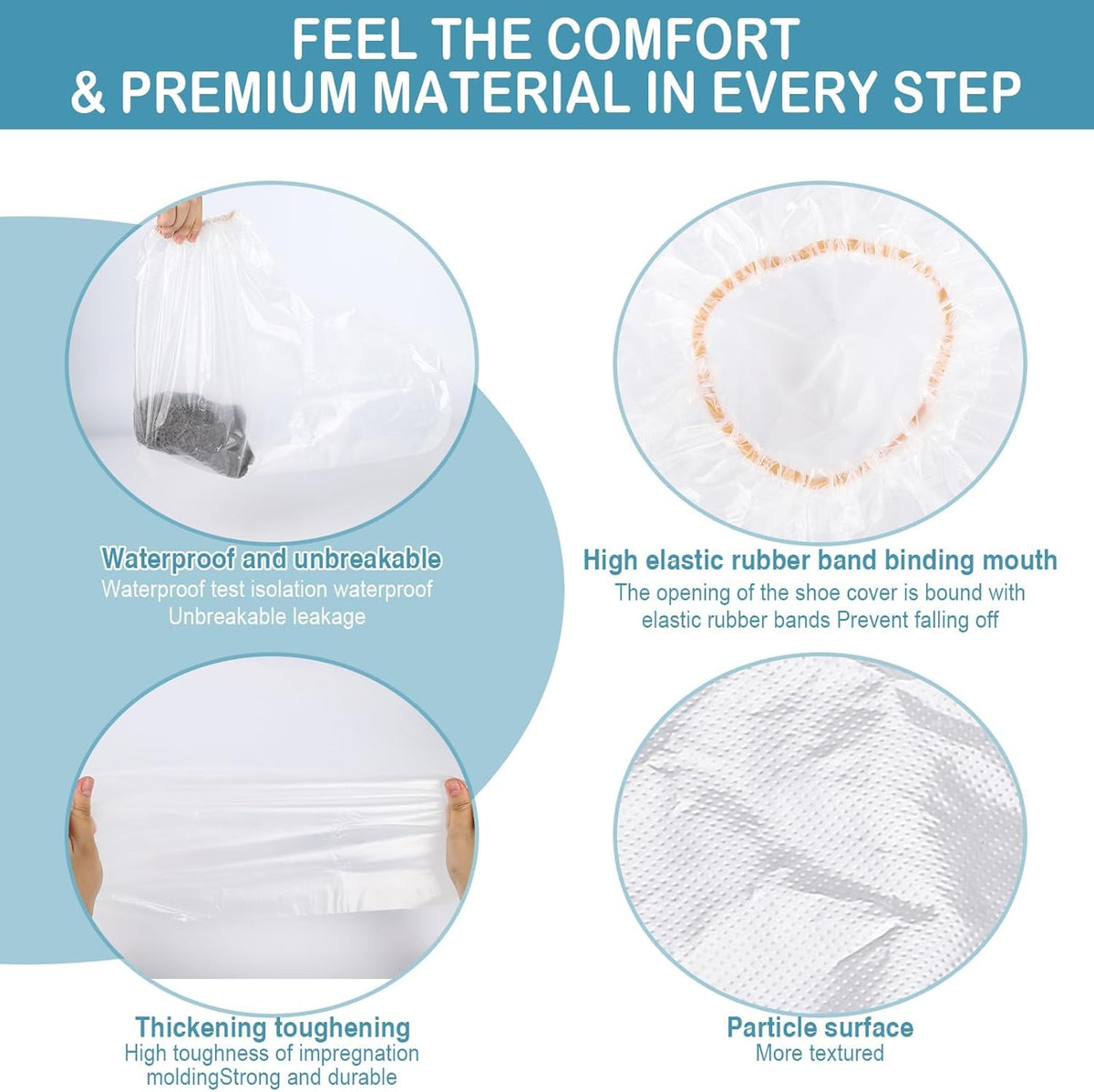 available in bulk quantities (20-piece and 50-piece packs) and multiple colors (clear, blue, pink)