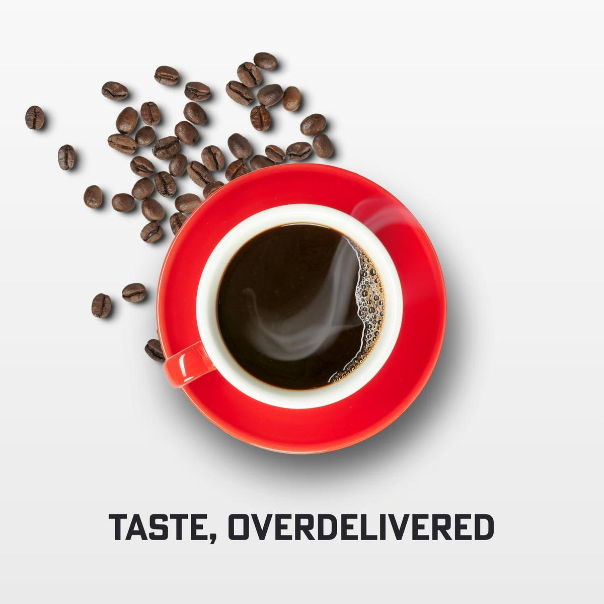 available in medium roast, french roast, dark italian espresso, decaf, and 100% colombian peaks varieties
