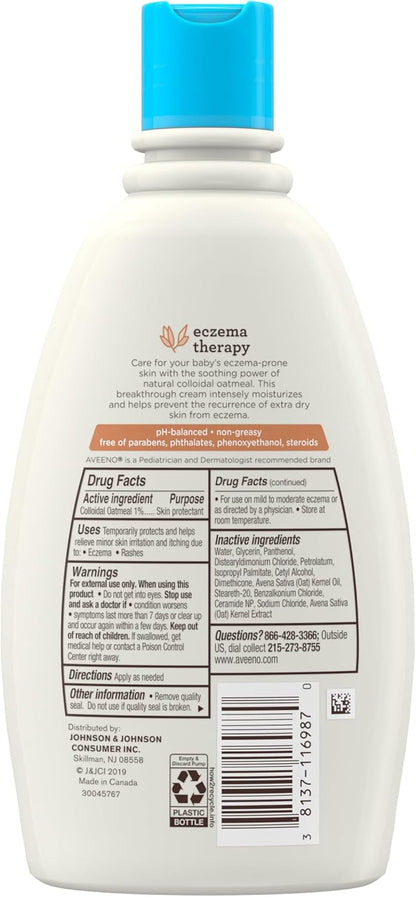 Aveeno Baby Eczema Therapy Cream – Nursery and Kids' Room Moisturizer for Dry, Itchy Skin Relief