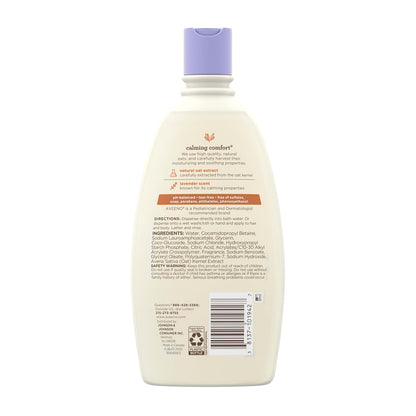Aveeno Baby Nighttime Calming Comfort Bath & Hair Wash – Gentle Tear-Free Bedtime Cleanser for Baby's Nursery and Bath Time