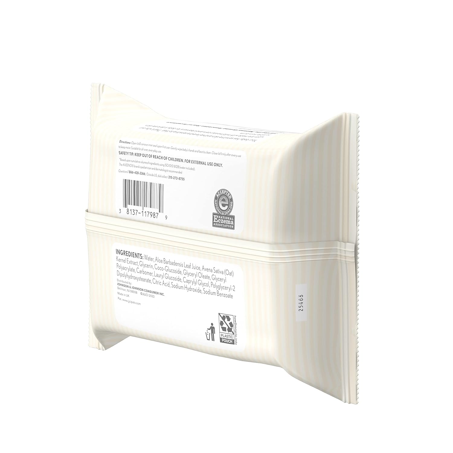 Aveeno Baby Safe-Formula Hand & Face Wipes – Chemical-Free Cleaning for Sensitive Baby Skin
