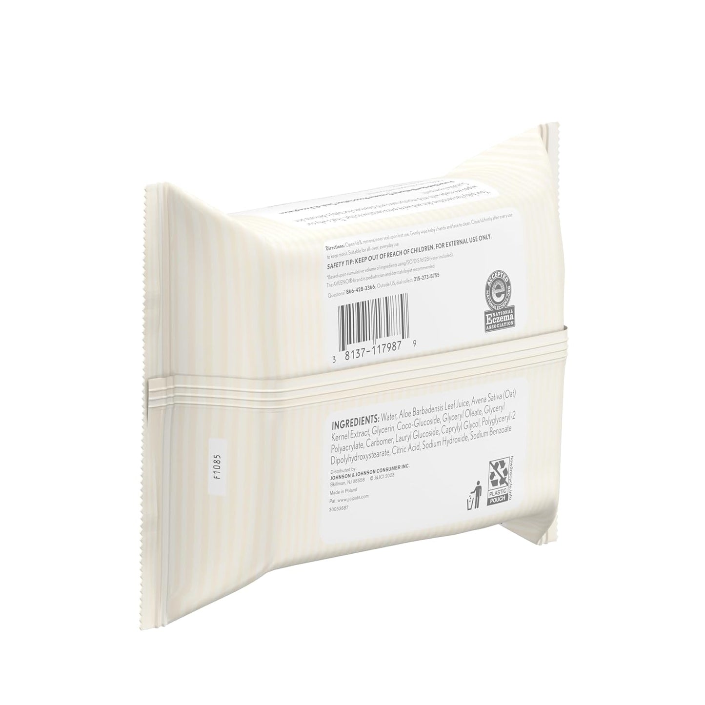 Aveeno Baby Safe-Formula Hand & Face Wipes – Chemical-Free Cleaning for Sensitive Baby Skin