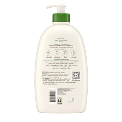 Aveeno Daily Moisturizing Lotion – Allergy-Tested Sensitive Skin Care Safe for Babies, Kids, and the Whole Family, 33 fl oz