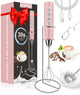 Rechargeable Frother with Stand - Peach