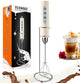 Rechargeable Frother with Stand - Beige