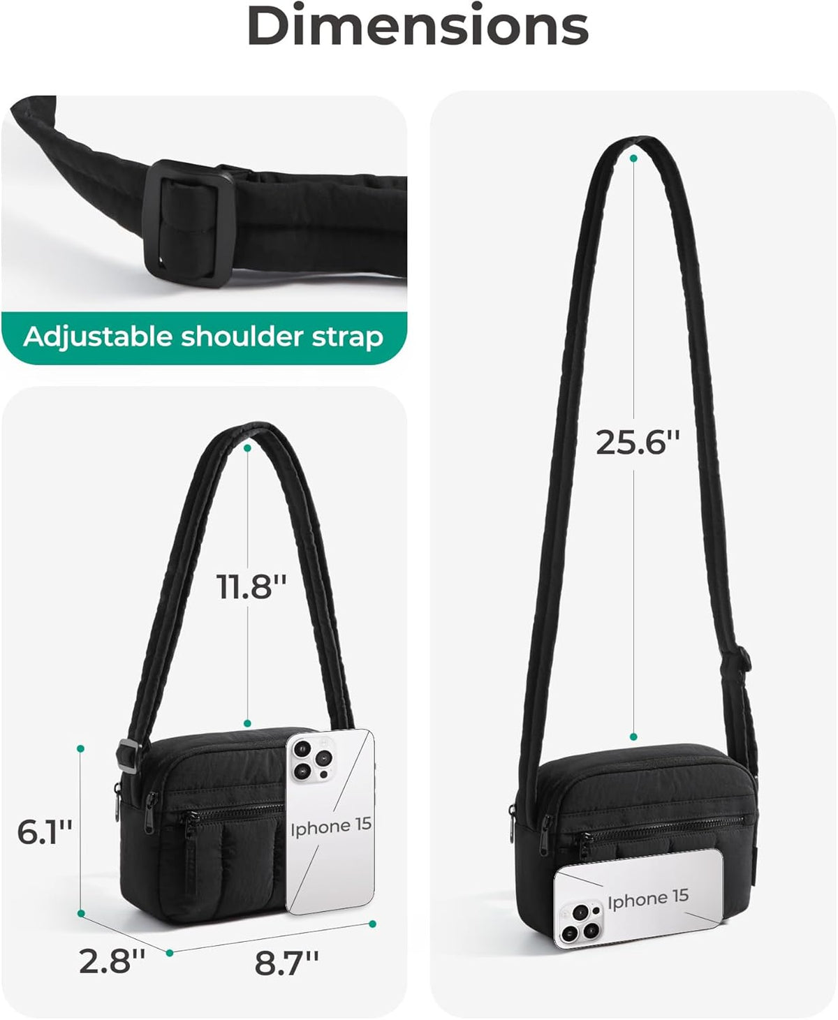 BAGSMART Simple Crossbody Bag for Women – Compact RFID Purse with Streamlined Everyday Design