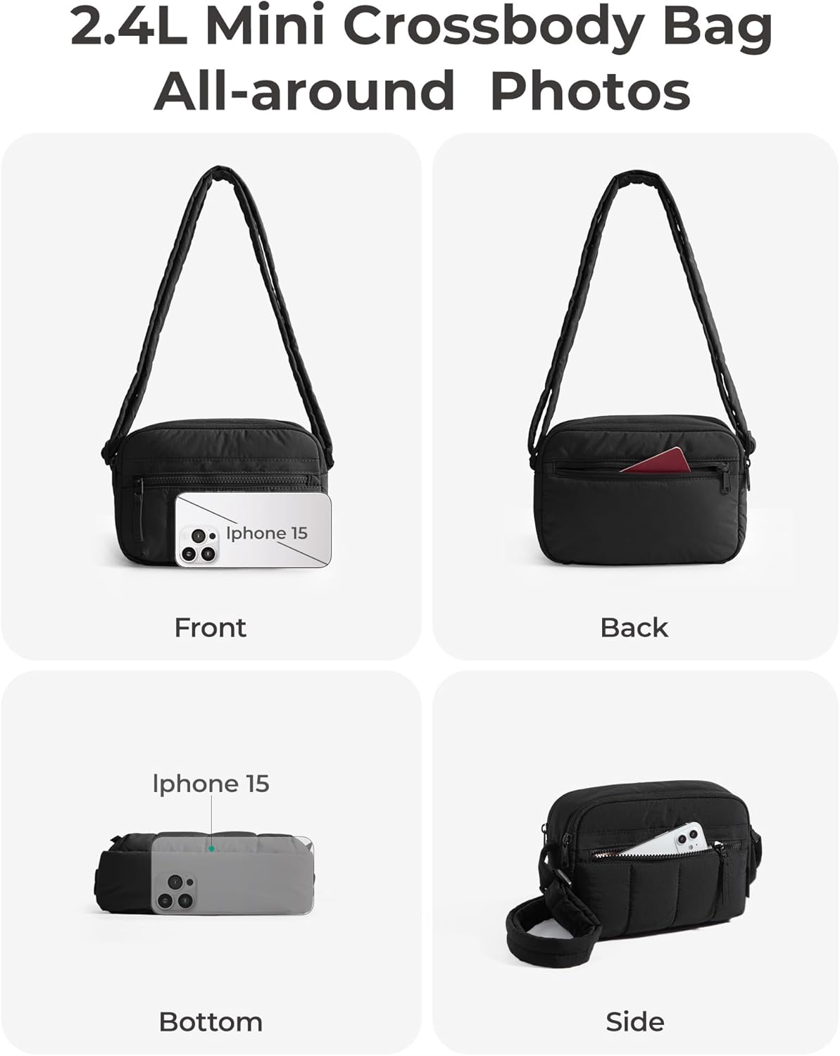 BAGSMART Simple Crossbody Bag for Women – Compact RFID Purse with Streamlined Everyday Design