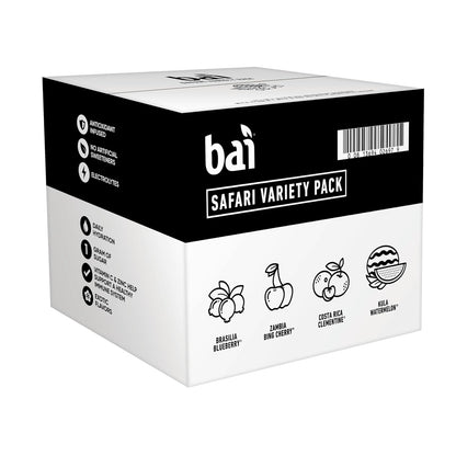 Bai Stevia Sweetened Beverage – Commute and Desk Companion Drink, Antioxidant Hydration with Gentle 55mg Caffeine Lift, 18 fl oz, 12 Pack