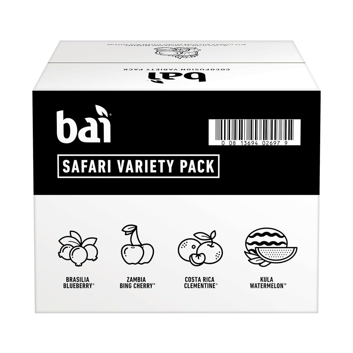 Bai Stevia Sweetened Beverage – Commute and Desk Companion Drink, Antioxidant Hydration with Gentle 55mg Caffeine Lift, 18 fl oz, 12 Pack