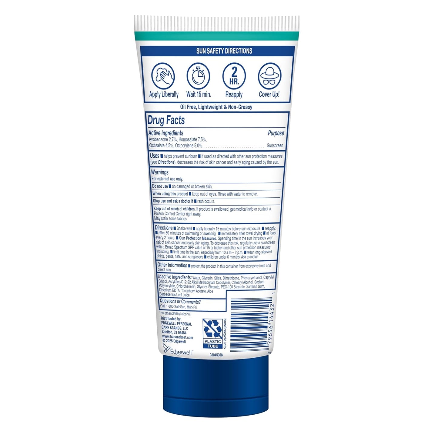 Banana Boat Sheer Sensitive Body Lotion SPF 50 – Broad-Spectrum Outdoor Sunscreen for Hiking, Camping, and Lake Days, 6oz
