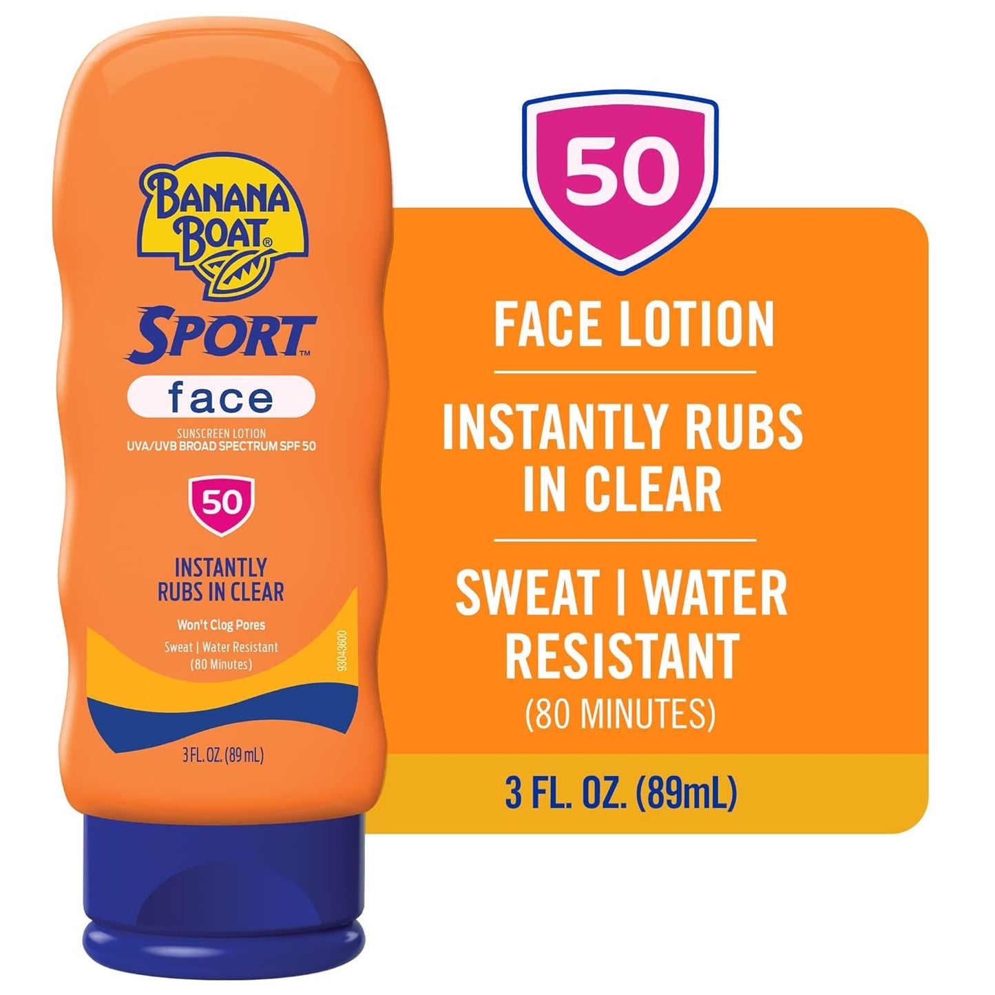 Banana Boat Sport Sunscreen for Face SPF 50 – Trail-Ready Sunblock for Hiking, Running, and Cycling
