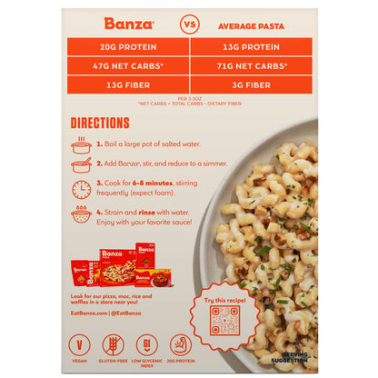 Banza Chickpea Spaghetti - High-Protein Gluten-Free Pasta for Clean Eating and Wellness Routines