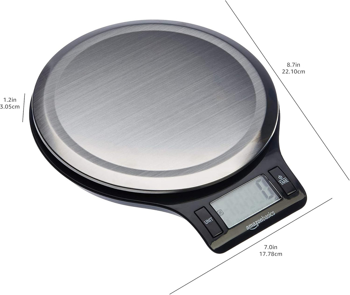 battery powered via 2 included aaa batteries with flat 8.3 x 7 x 1.3 inch form factor
