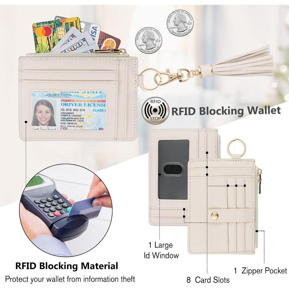 beaded wristlet strap for hands-free carrying