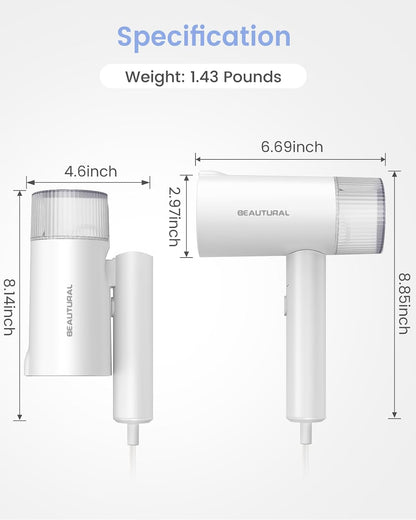 BEAUTURAL Travel Steamer for Clothes – Portable Handheld Garment Steamer for Camping, Patio and Outdoor Dining