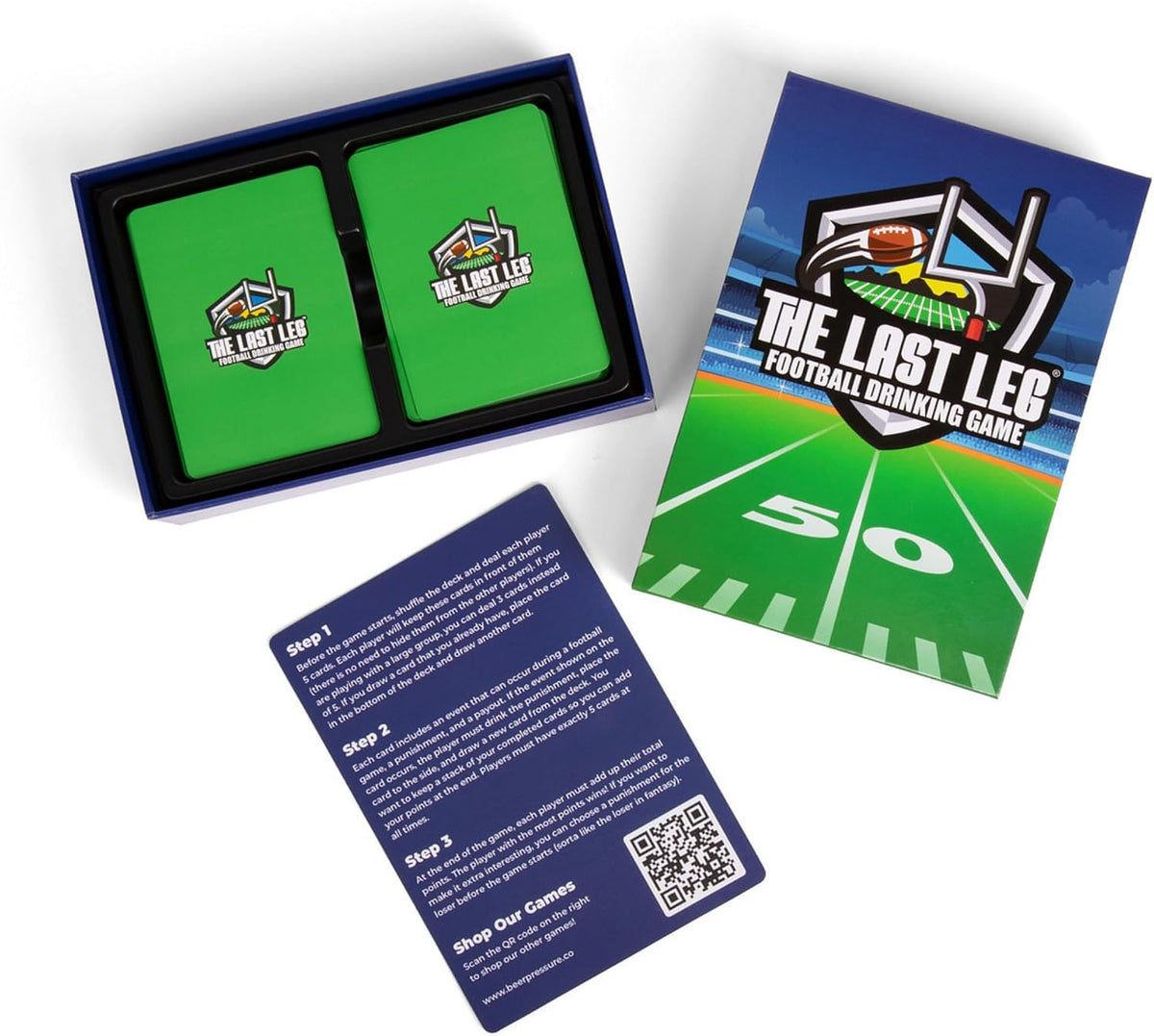 Beer Pressure The Last Leg - Rugged Football Party Game for Driveway Tailgates and Outdoor Game Day Setups, No Setup Required