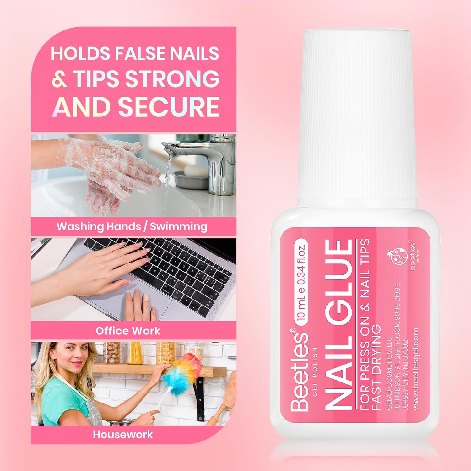Beetles 10ML Nail Glue – Quick-Set Bond for Busy Professionals Managing Manicures Between Meetings