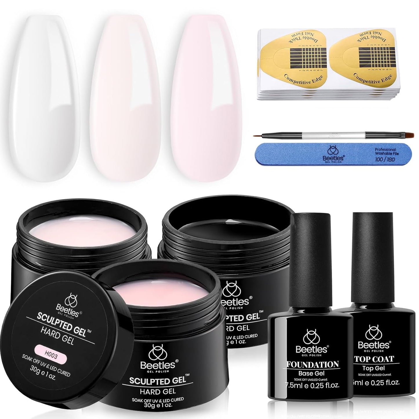 Beetles 9-in-1 Builder Gel Starter – One Clean Kit for Effortless, Clutter-Free Nail Extensions at Home
