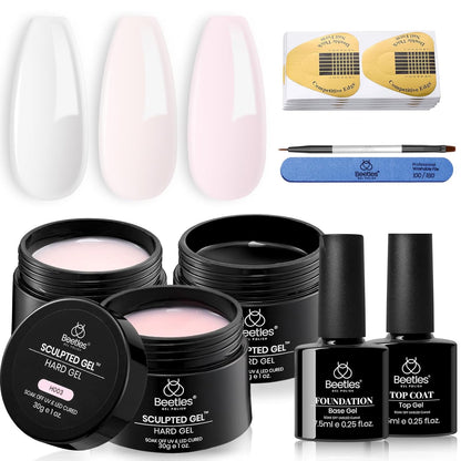 Beetles 9-in-1 Builder Gel Starter – One Clean Kit for Effortless, Clutter-Free Nail Extensions at Home