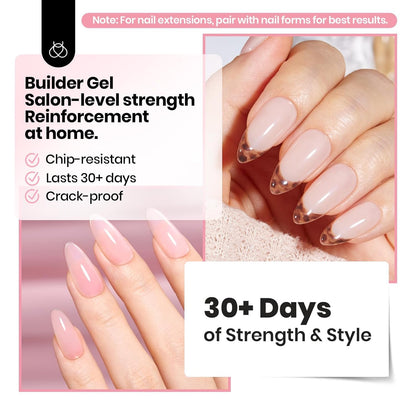 Beetles HEMA-Free Builder Gel – Two-Bottle Value Pack for a Clutter-Free Nail Station