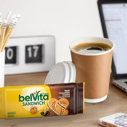 belVita Breakfast Sandwich Bars – Affordable Study Snack for the Dorm and Library, 12-Pack