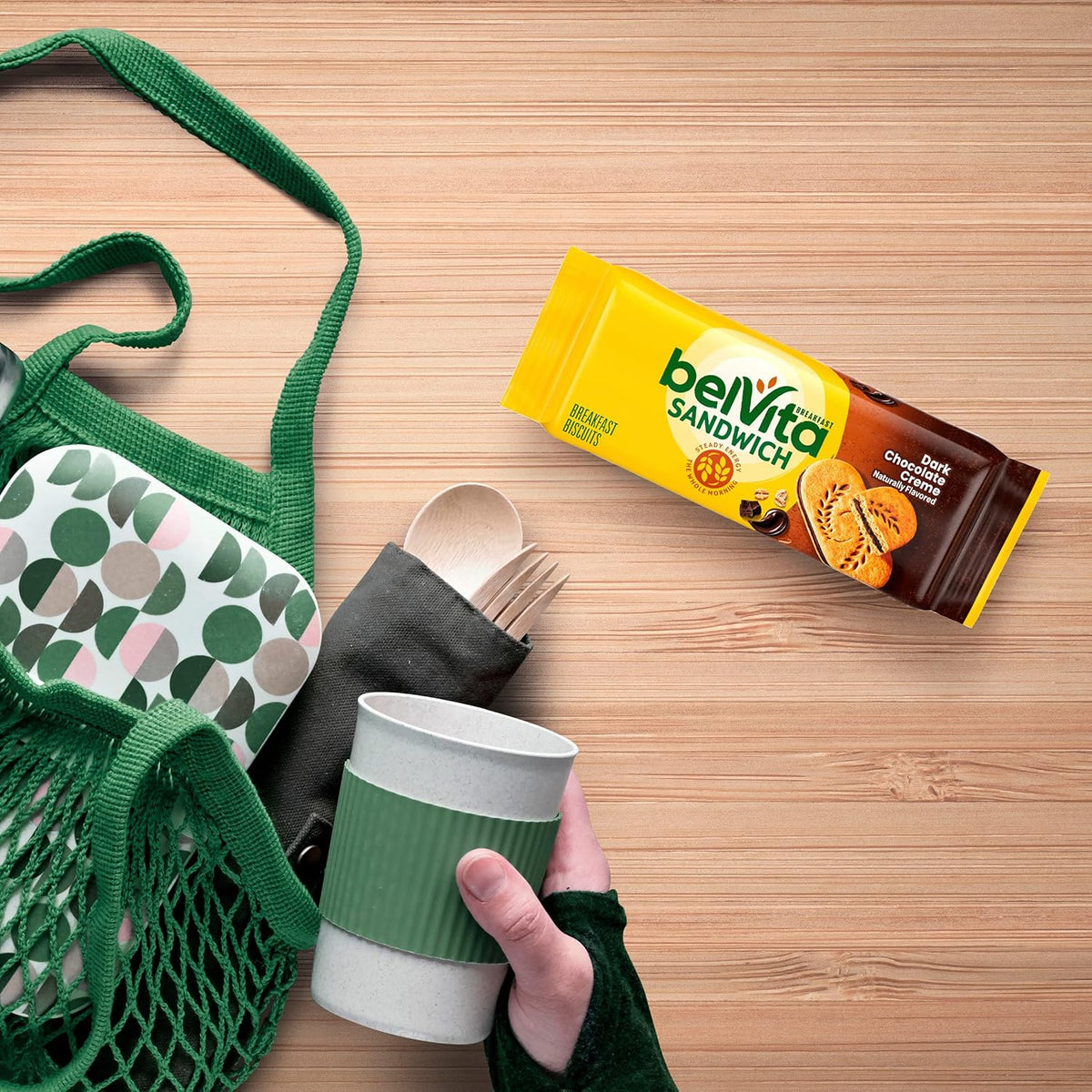 belVita Breakfast Sandwich Bars – Affordable Study Snack for the Dorm and Library, 12-Pack