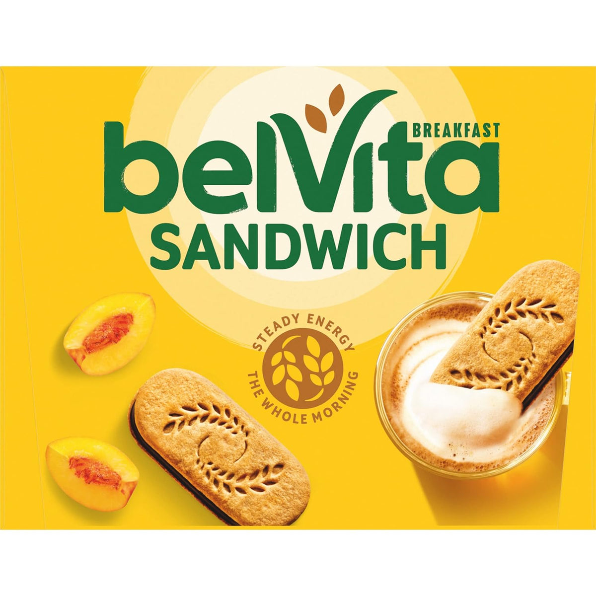 belVita Breakfast Sandwich Bars – Affordable Study Snack for the Dorm and Library, 12-Pack