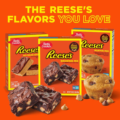 Betty Crocker REESE'S Peanut Butter No-Bake Bars – Edible Food Gift for Housewarming Occasions, 17.3 oz