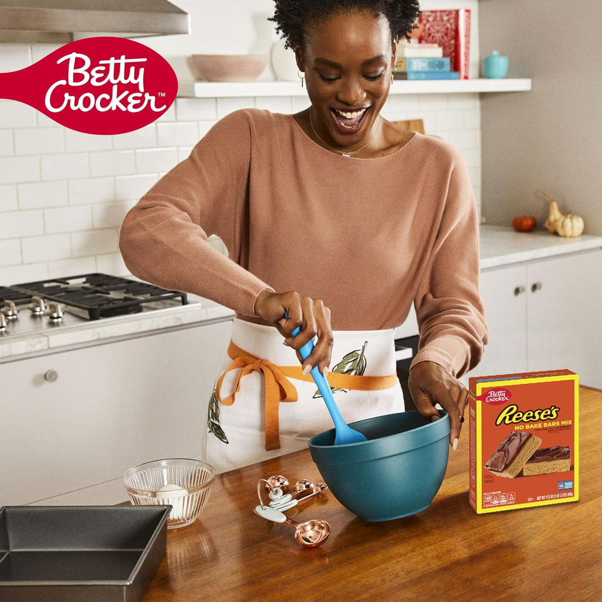Betty Crocker REESE'S Peanut Butter No-Bake Bars – Edible Food Gift for Housewarming Occasions, 17.3 oz