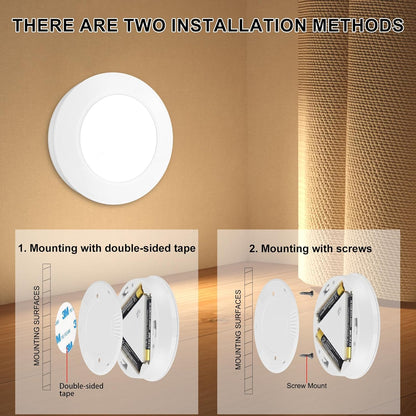 BIGMONAT LED Puck Light – Uncluttered Adhesive Lighting for Clean Modern Interiors, Wireless 1-Inch Slim Design