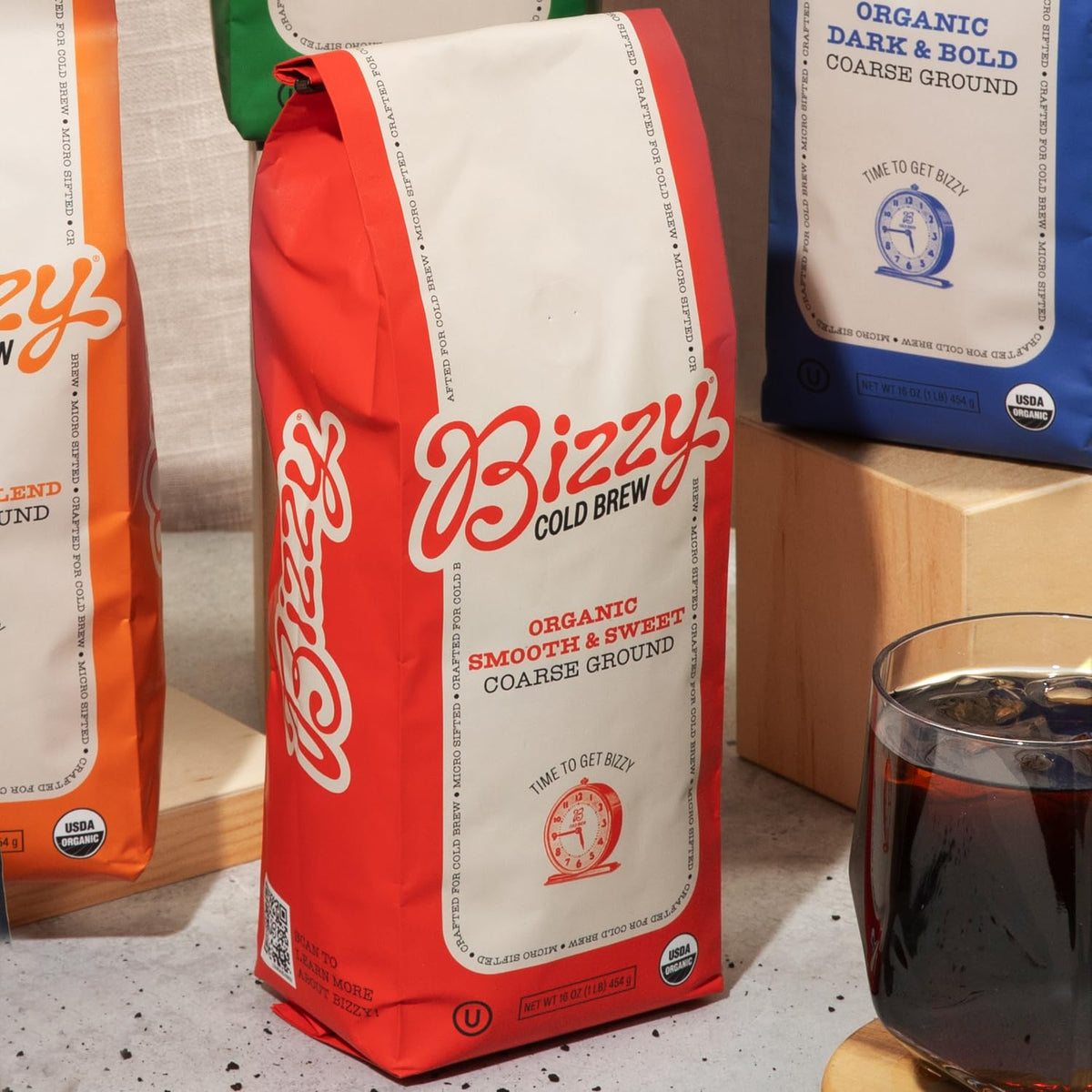 Bizzy Organic Cold Brew Coffee – Premium Organic Coffee Gift Basket Replacement for Coffee Lovers and Husbands
