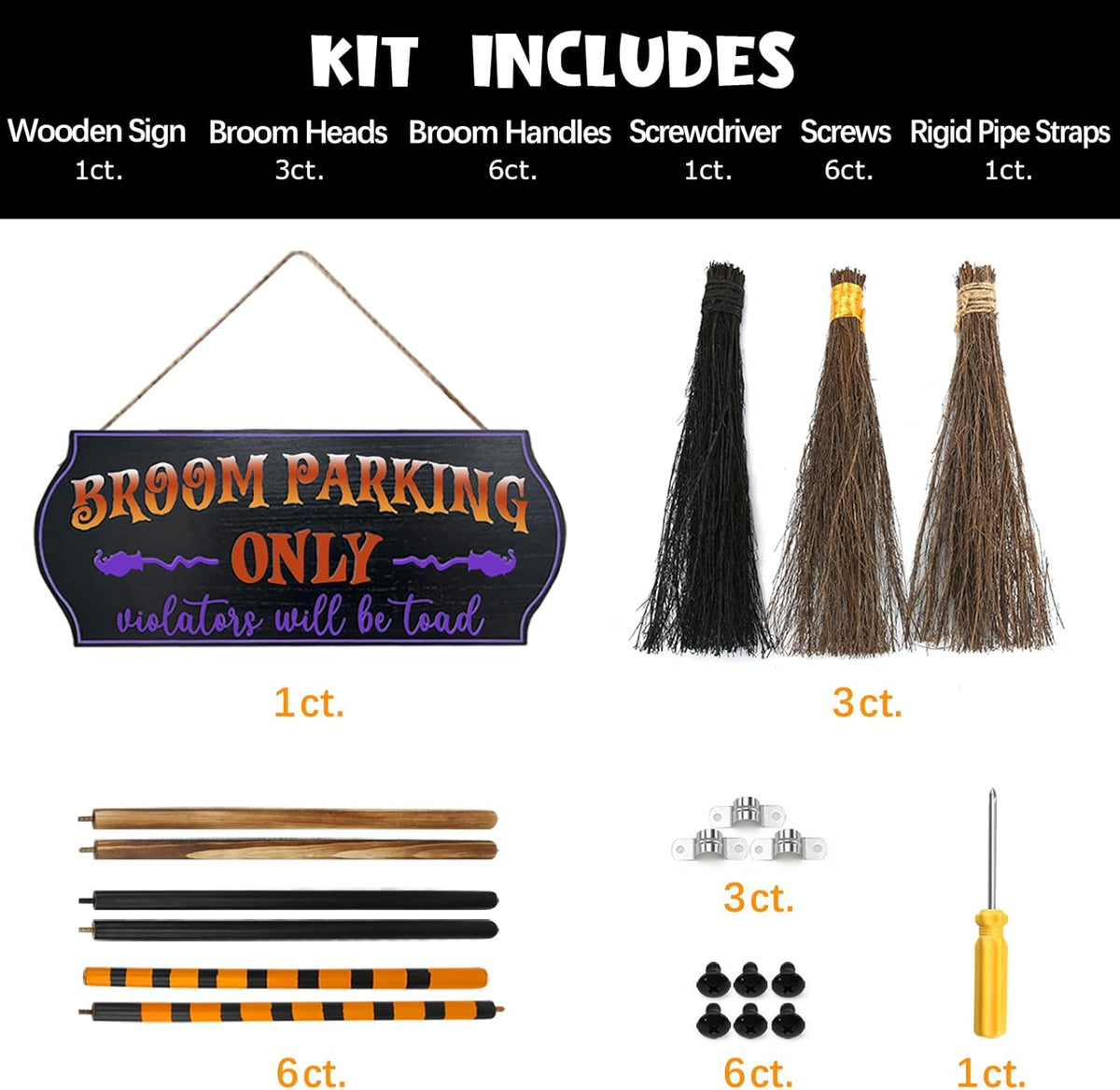 black color palette fits modern halloween aesthetics and coordinates with most decor