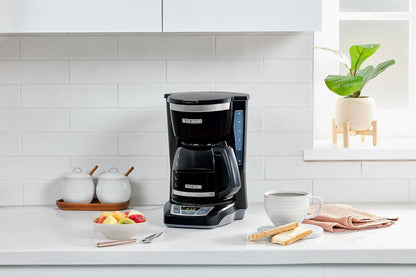 BLACK+DECKER Drip Coffee Maker with Vortex Brewing, Affordable Birthday Gift for Coffee-Drinking Friends and Family