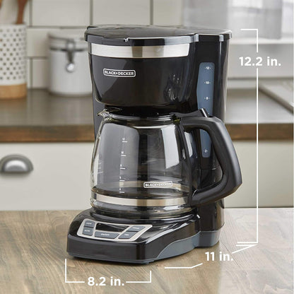 BLACK+DECKER Drip Coffee Maker with Vortex Brewing, Affordable Birthday Gift for Coffee-Drinking Friends and Family