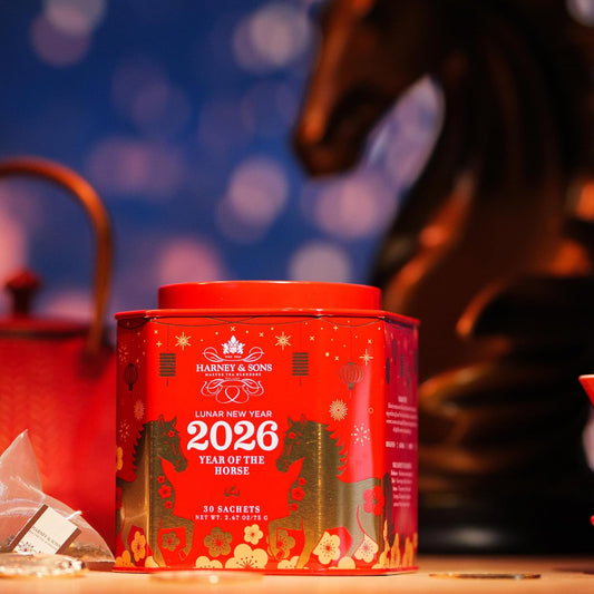 black tea base blended with toasted rice, coconut pieces, sesame seeds, coconut flavor, and caramel flavor