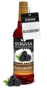 Syruvia Blackberry Syrup - 25.4 fl oz Bottle, Thoughtful Birthday Gift for Coffee Lovers and Home Mixologists