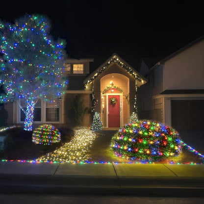 BlcTec 29V Low Voltage Christmas Net Lights – UL Certified Safe LED Mesh for Homes with Kids and Pets, Timer Included