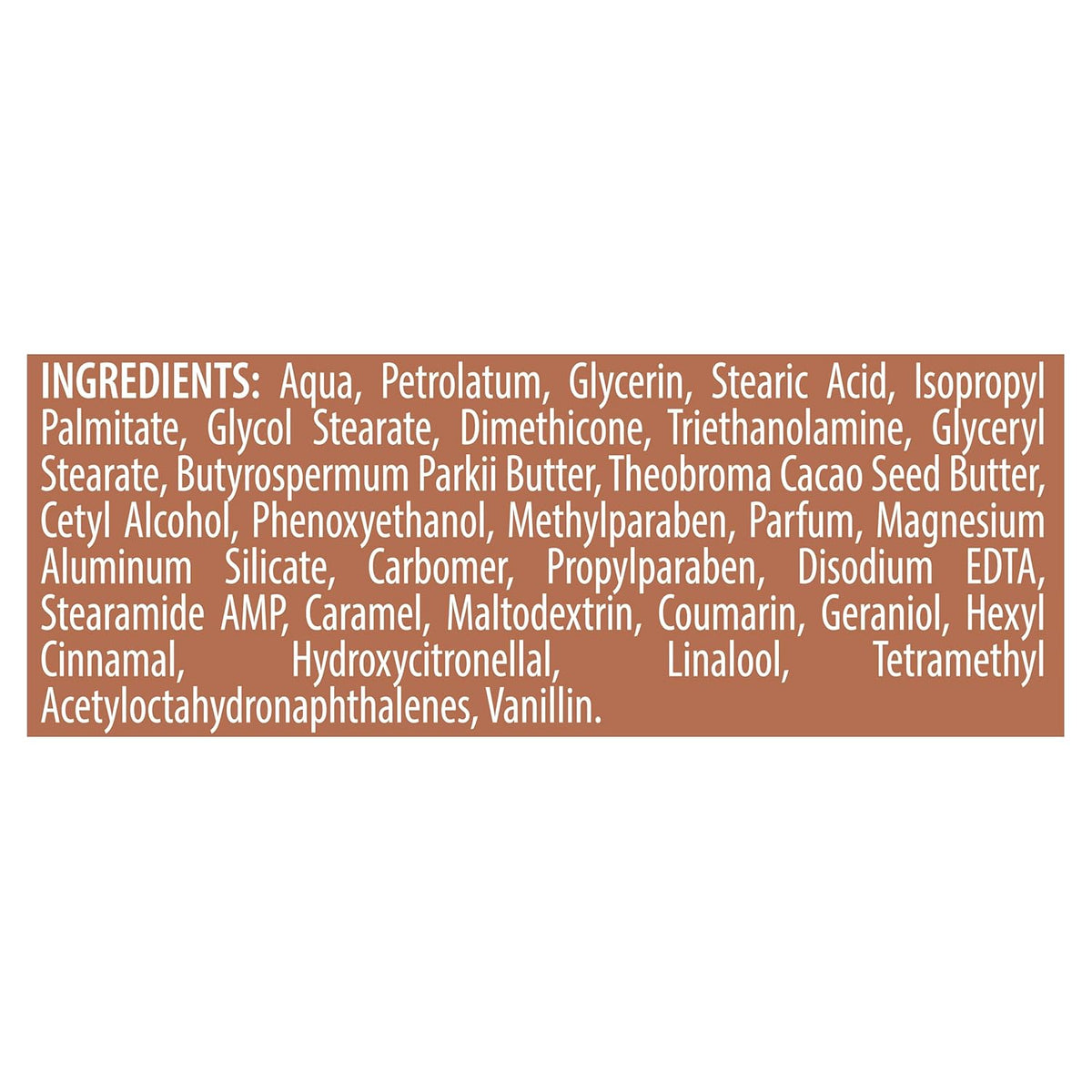 blend of pure cocoa butter and shea butter for rich nourishment