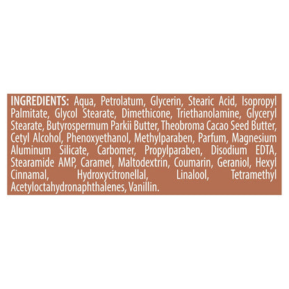 blend of pure cocoa butter and shea butter for rich nourishment